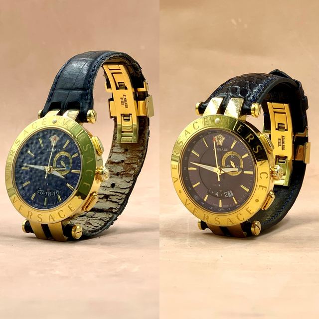 Versace watch: new leather strap