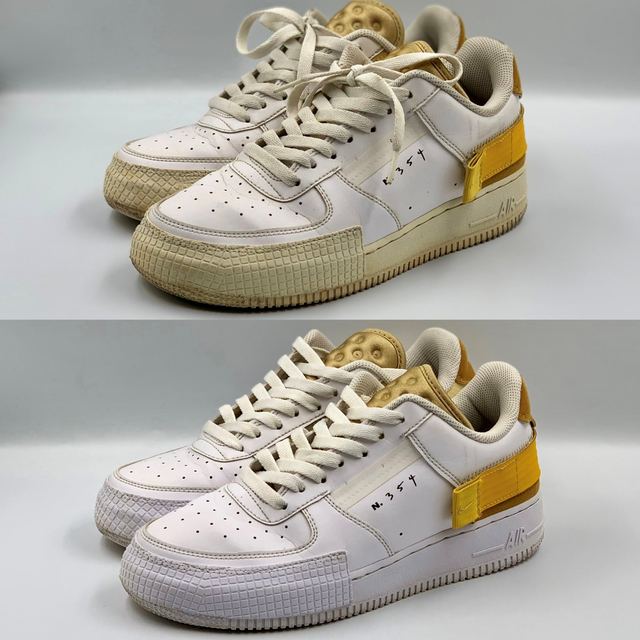 Nike Air Force 1: yellowed soles whitened